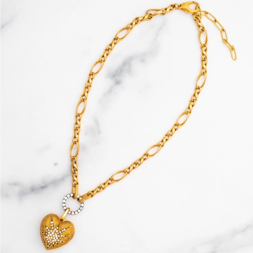 Elizabeth Cole Heart of Tefiti necklace, crystal
